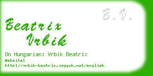 beatrix vrbik business card
